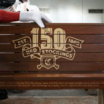 detail of commemorative reds benches