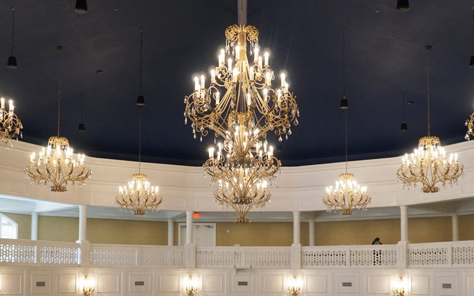 Chandeliers at Carillon Park event space